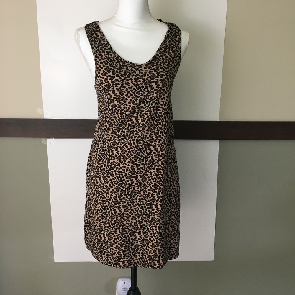 Soft Animal Print Lounge Wear Sleeveless Casual Dress womens S small